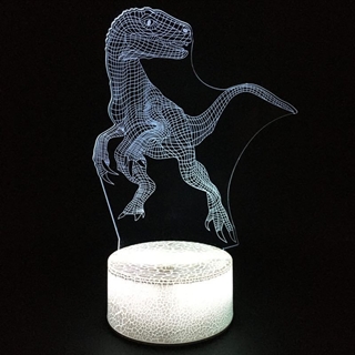 Dinosaur 3D lampe Køb online på ledide dk